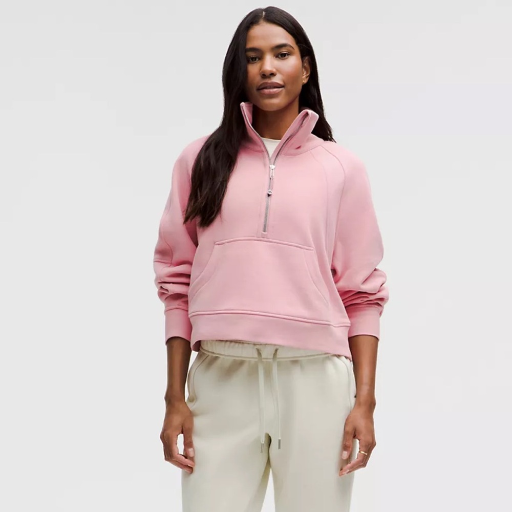Lululemon Athletica Pink Cowl Neck Sweater Relaxed Fit